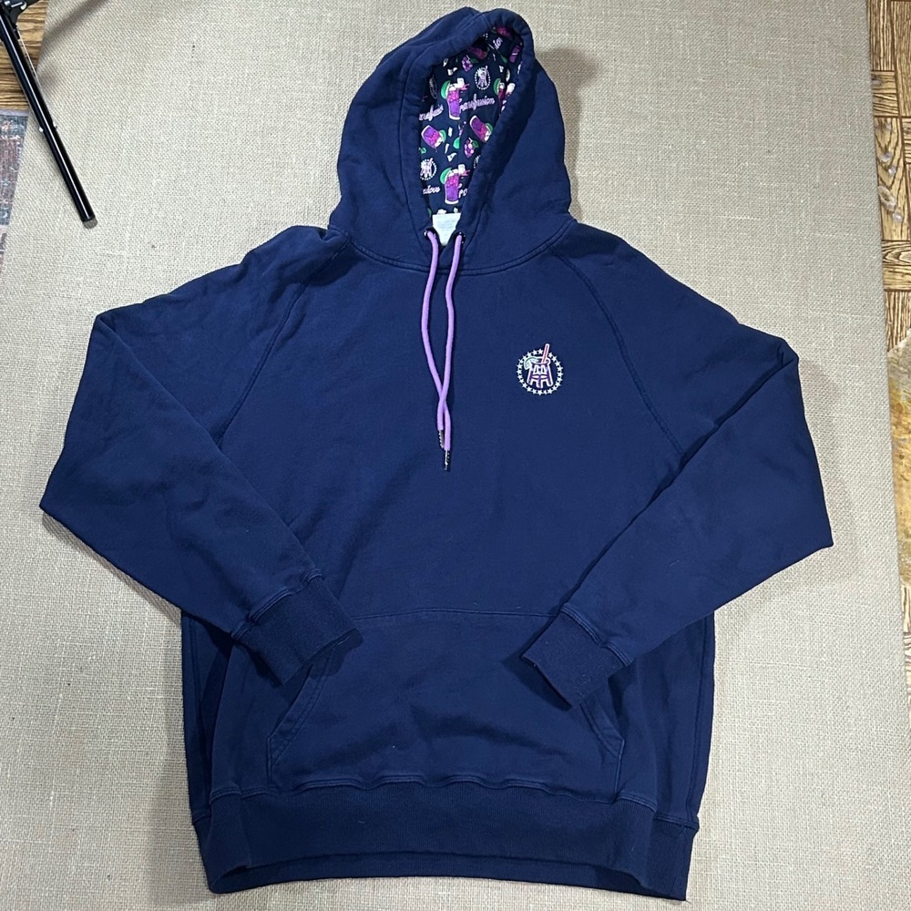 Barstool Sports Transfusion Hoodie Mens XL Navy Blue Cotton Golf Pullover